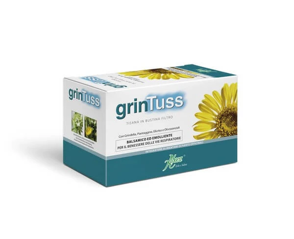 Grintuss Kräutertee mit Kräutern und Honig für Husten und Rachen 20 Filter