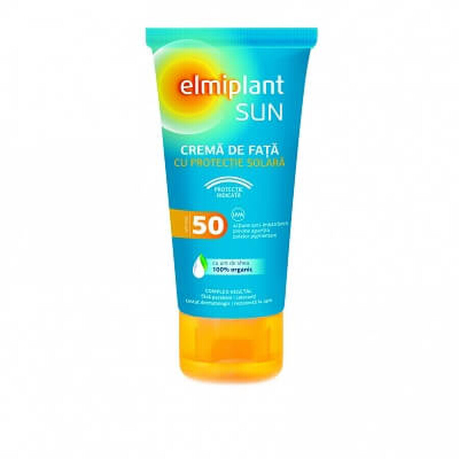 Cremă de față cu protecție solară SPF 50, 50 ml, Elmiplant