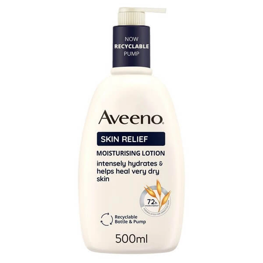 Aveeno Skin Relief cremă de corp hrănitoare pentru piele uscată și sensibilă cu ovăz prebiotic 500 ml