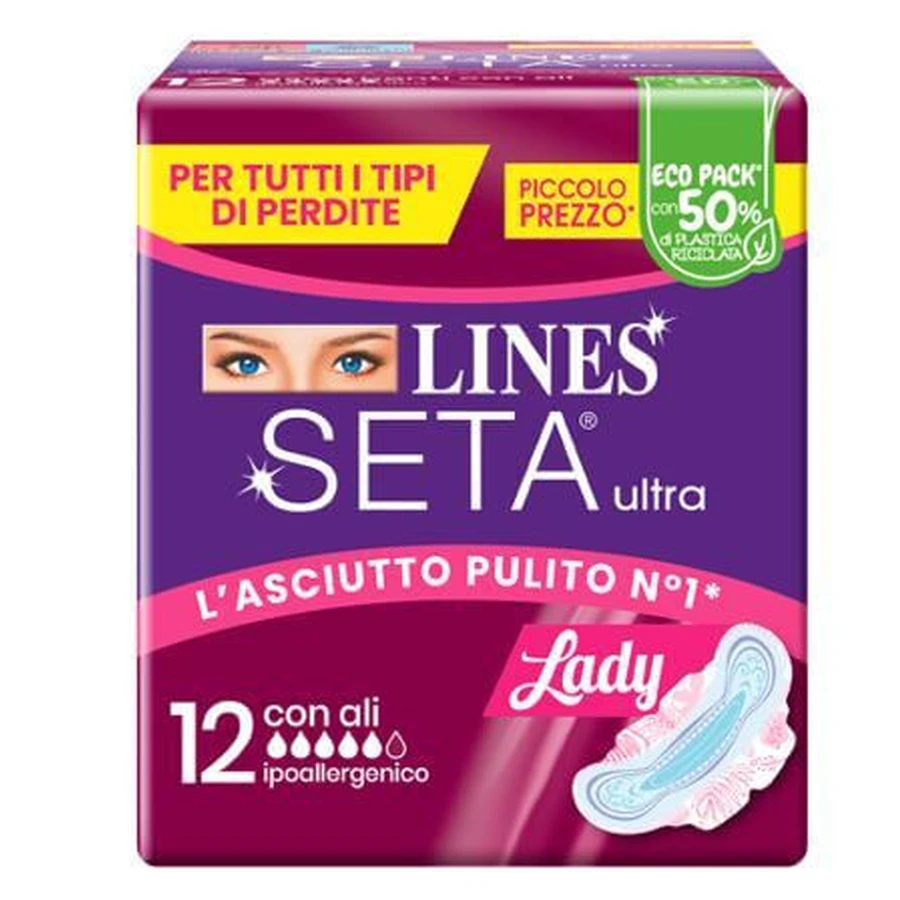 LINIEN SEIDE ULTRA DAME FLÜGEL 12PCS