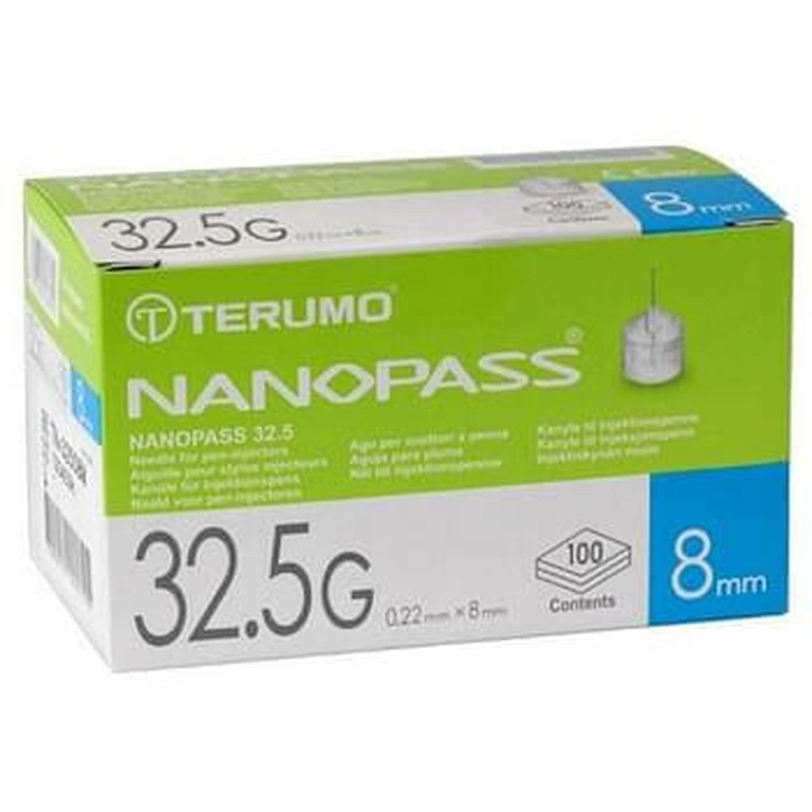 Nanopass Insulinepenaald 32,5 Gauge Lengte 8 Mm 100 stuks