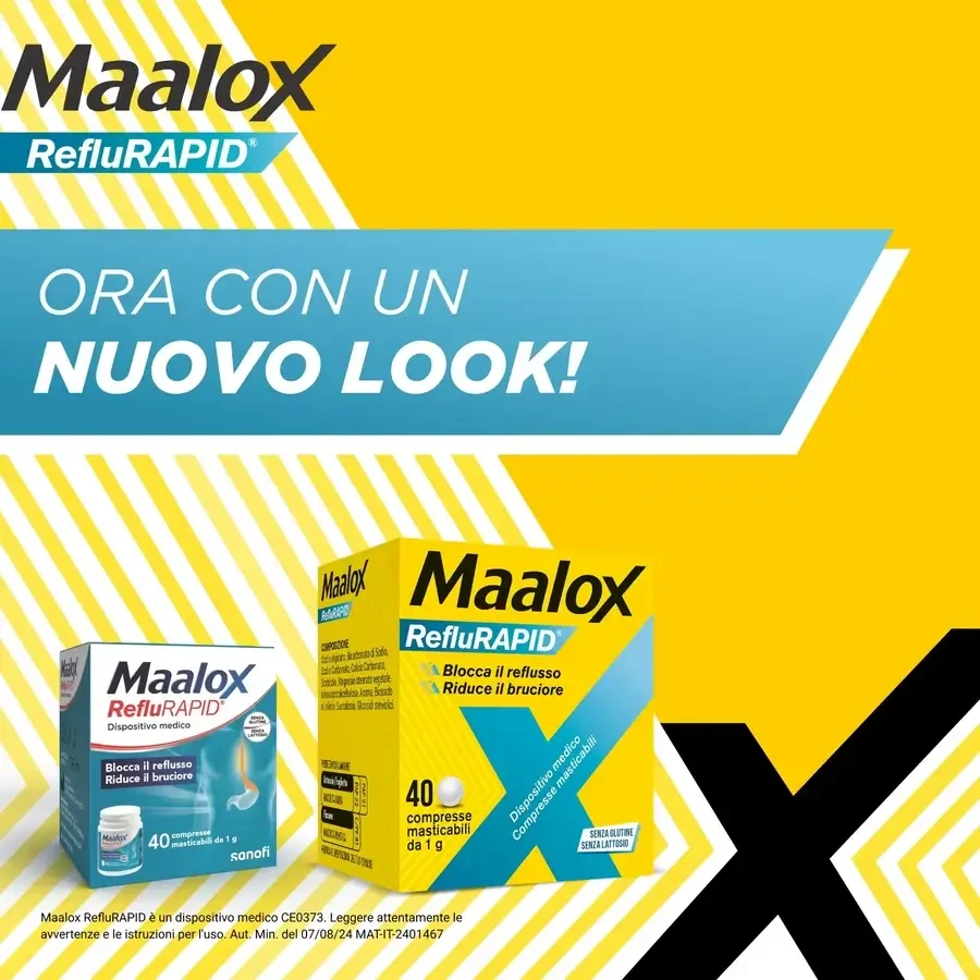 Maalox reflurapid 2x40 comprimate masticabile