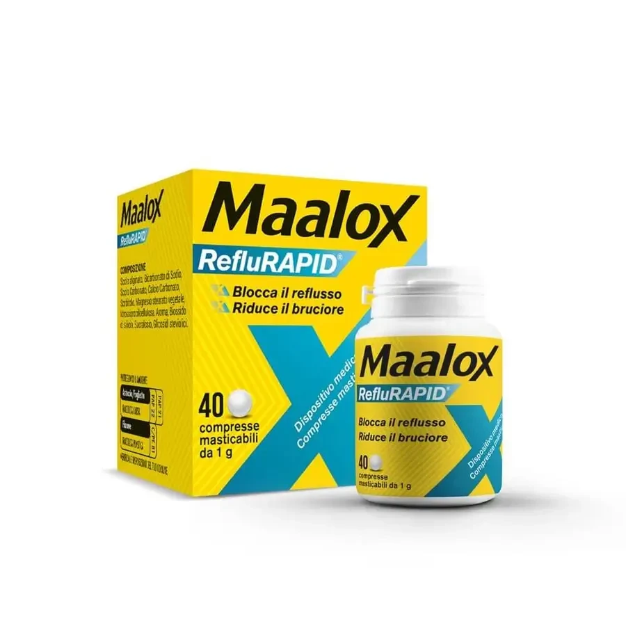 Maalox reflurapid 2x40 comprimate masticabile
