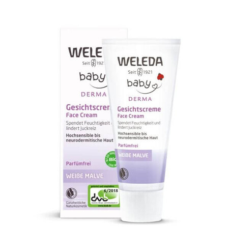 Crema de fata cu nalba alba Baby Derma, 50 ml, Weleda