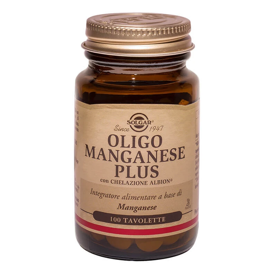 Solgar Oligo Manganese Plus 100 comprimate