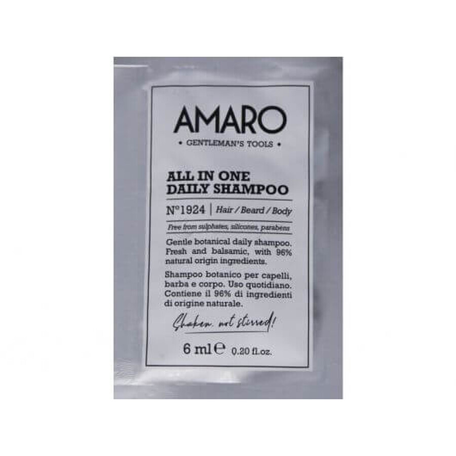 Sampon Amaro All In One Daily pentru barbati 6ml 