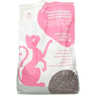 Așternut neutru pentru pisici din sepiolit Minecat Pink 5 kg