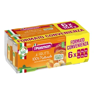 Plasmon omogenizat 4 fructe 6x104g