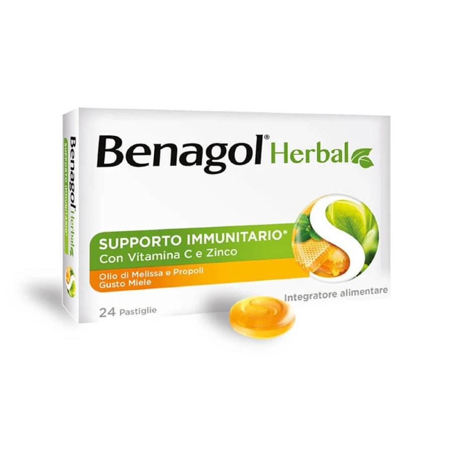 BENAGOL HERBAL HONEY 24 - NOU pastile pentru dureri în gât
