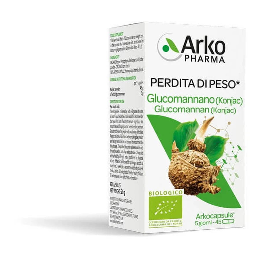 Glucomannan 45 Kapseln Arkocapsule