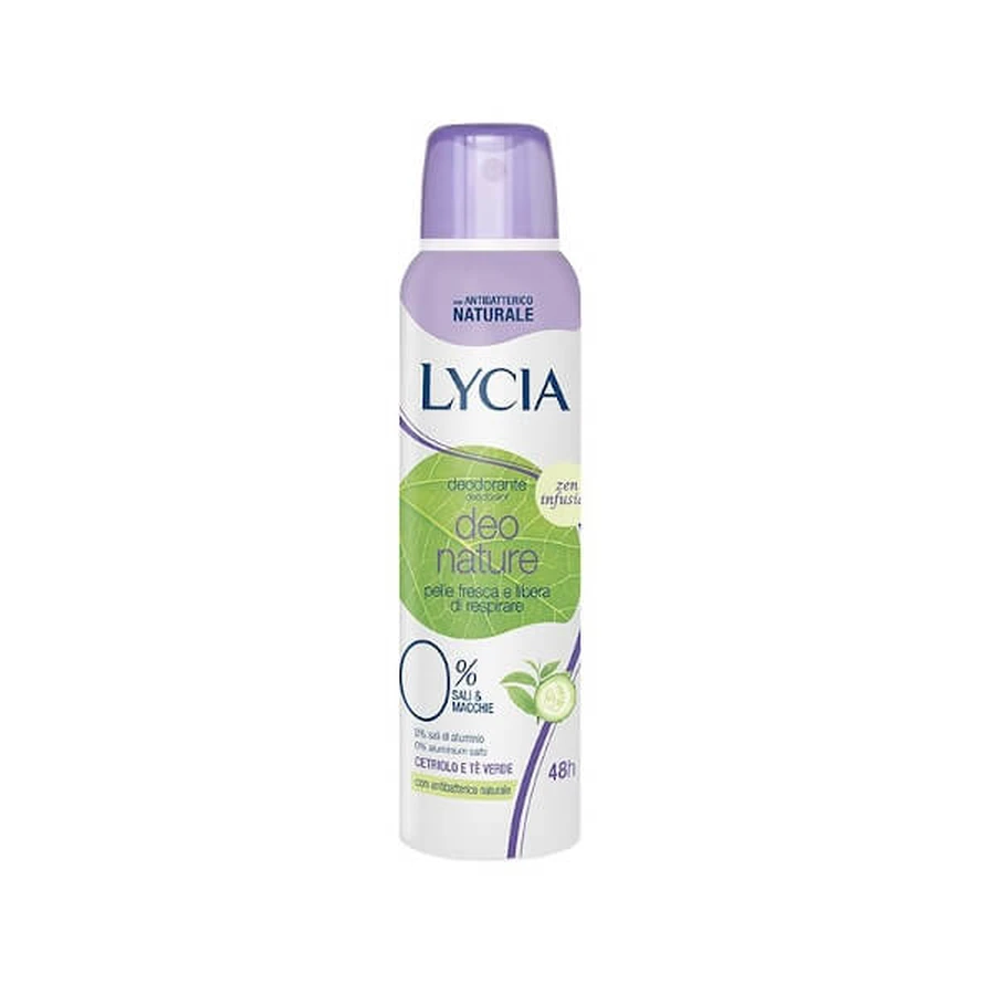 Lycia Deodorant Spray pentru gaze Castravete și ceai verde Nature