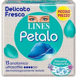 Lines Petal Blue Absorbant anatomic 13 bucăți