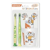 Sonderpackung Kinder Elmex 1 Zahnpasta Elmex Bimbi 50 Ml + 2 Zahnbürsten Elmex Bimbi 3 6 Jahre + 1 Gratisbecher