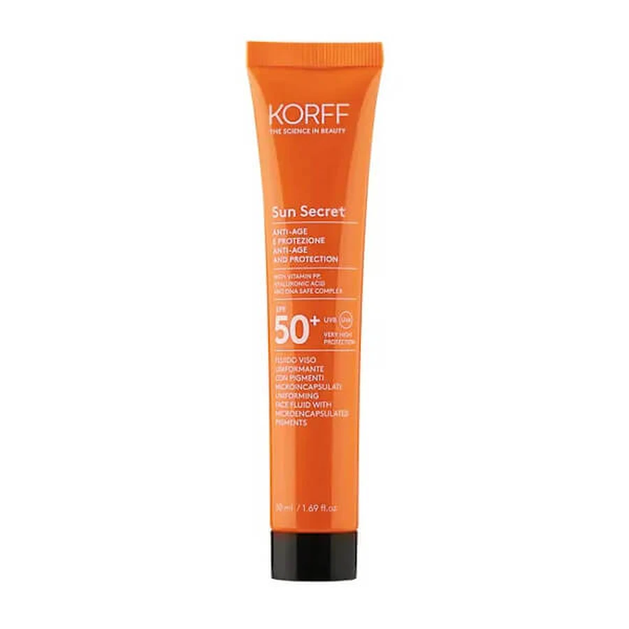 Korff Sun Secret Fluide Unifiant Visage 02 Foncé spf 50+ 50ml