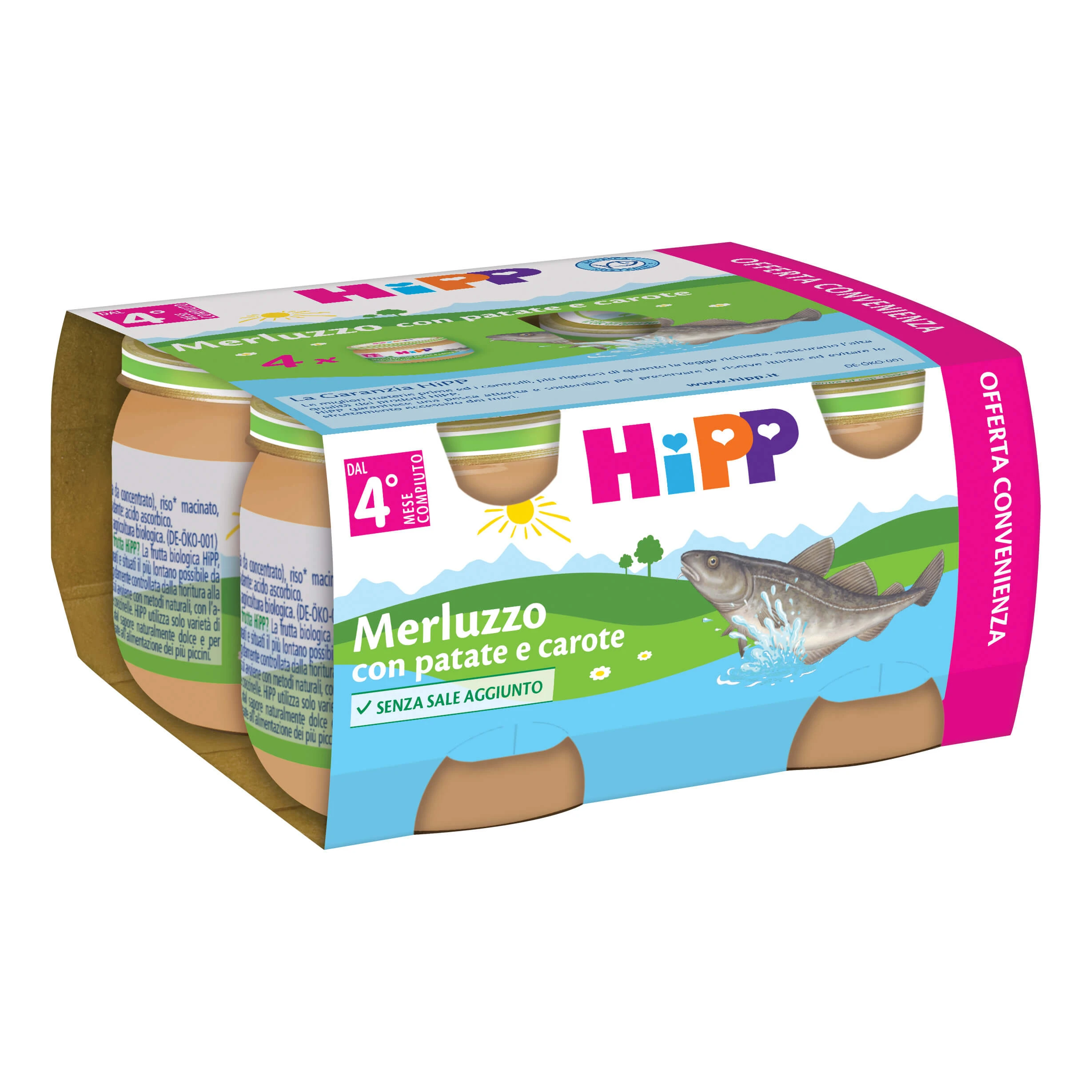 HiPP Homogenisierter Kabeljau mit Kartoffeln und Karotten