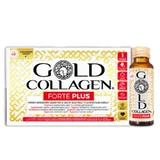 Gold Collagen Forte Plus Integratore Anti-Età per Pelle e Capelli 10 Flaconcini