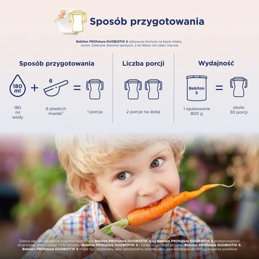 Set de 2 x Bebilon Profutura DUOBIOTIK 5, Junior pentru preșcolari, pulbere, 800 g