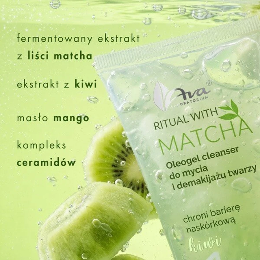 AVA Ritual cu Matcha, oleo-gel pentru curățarea feței și demachiere, 100 ml