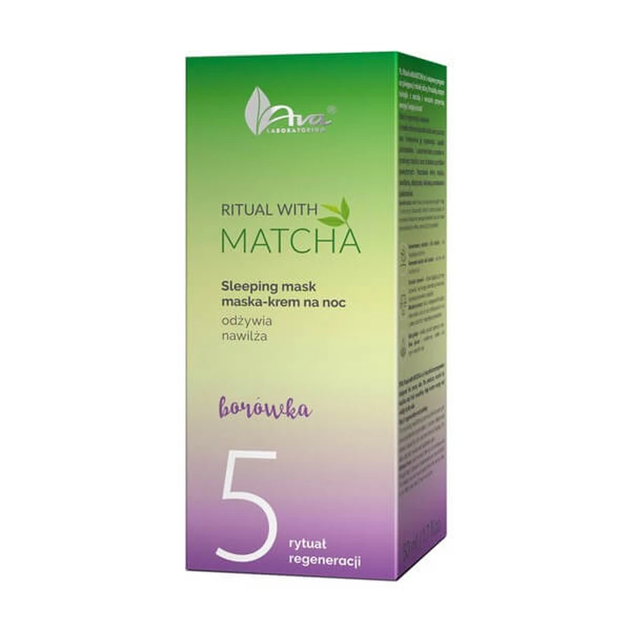 AVA Ritual with Matcha, night mask-cream, 50 ml