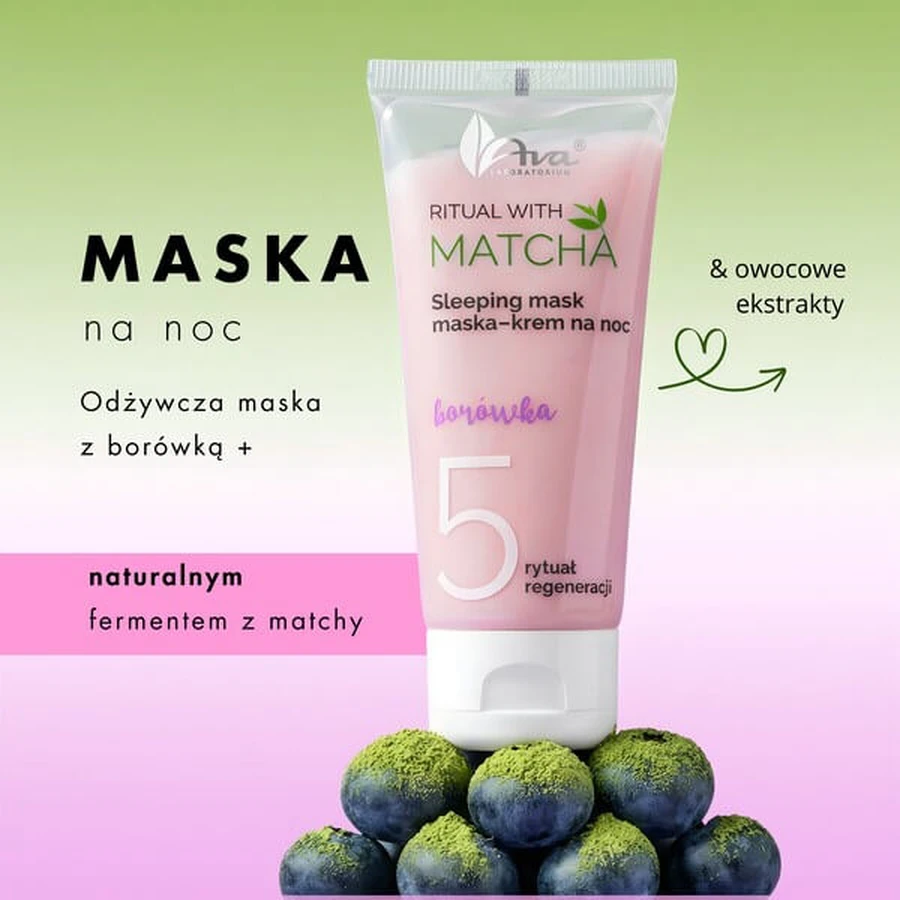 AVA Ritual with Matcha, night mask-cream, 50 ml