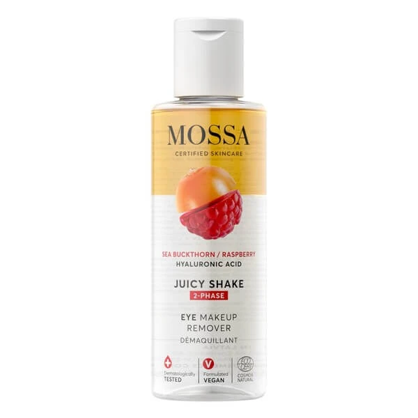 Mossa, Zweiphasen-Augen-Make-up-Entferner mit Sanddorn und Himbeere, 100 ml