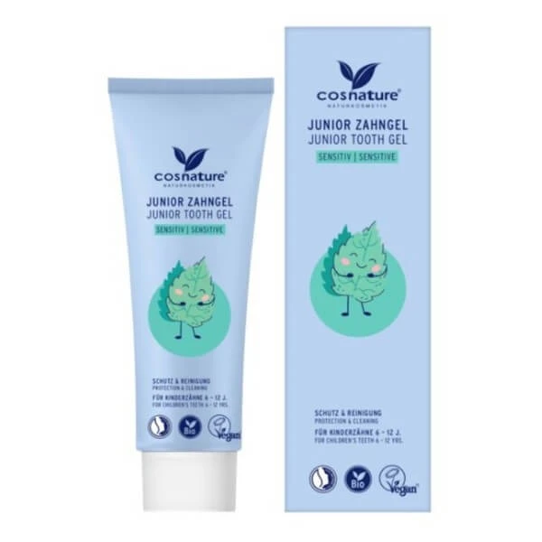 Cosnature, natürliches Zahngel mit Fluorid, Kamille und Minze für Kinder von 6-12 Jahren, 75 ml