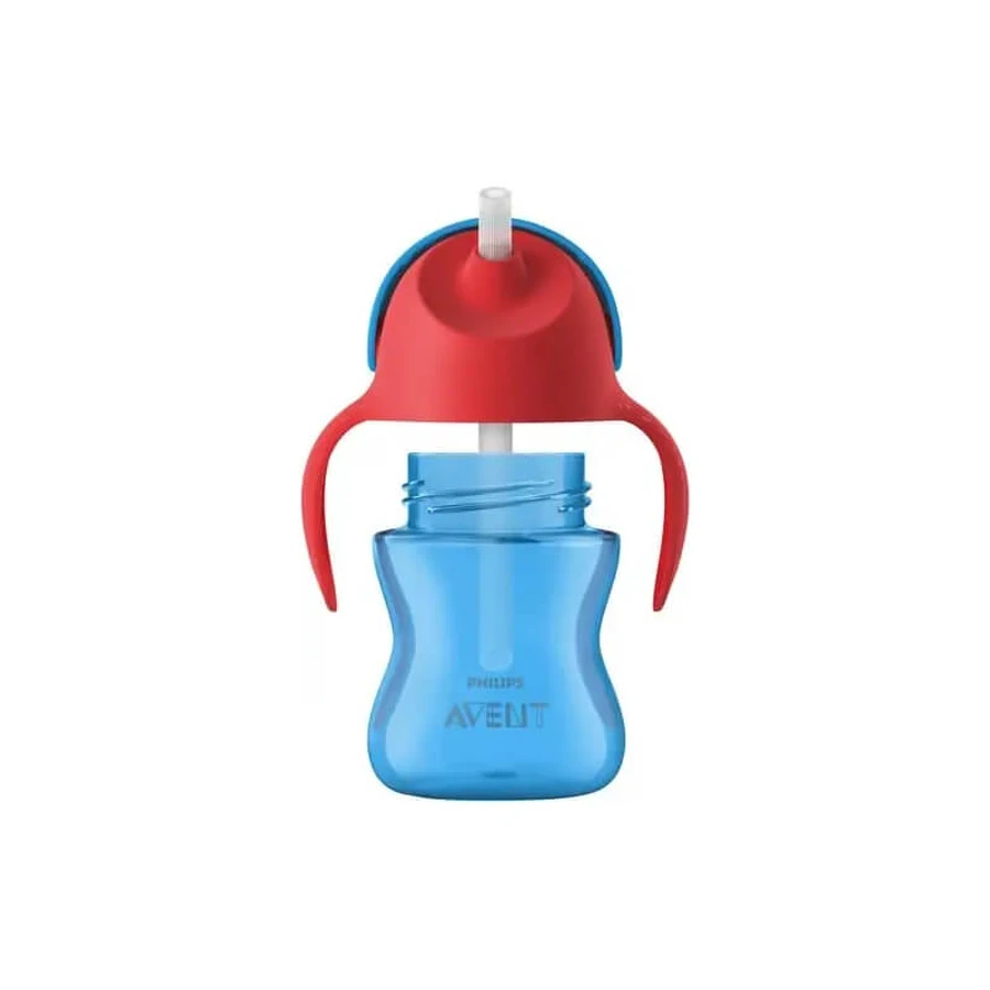 Avent tazza con cannuccia 200 ml 9m+ azzurra