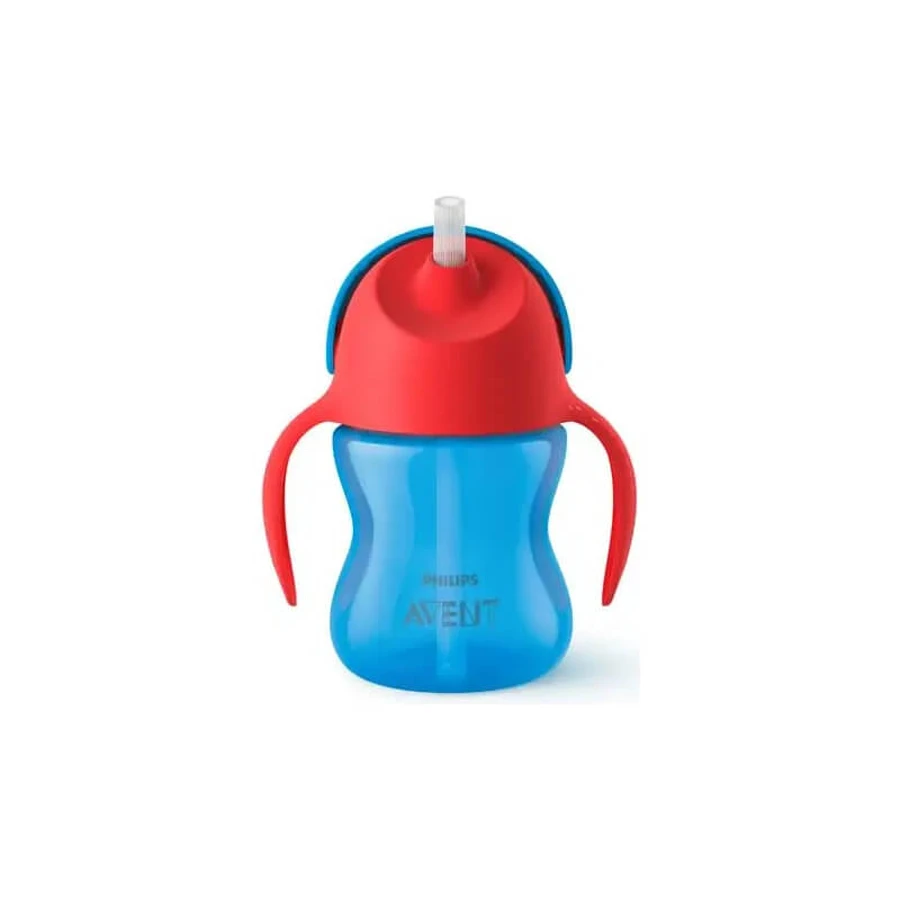 Avent tazza con cannuccia 200 ml 9m+ azzurra