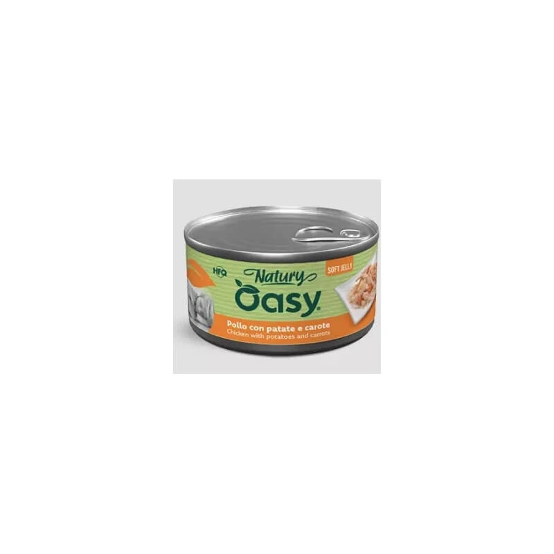 Oasy Wet dog natury soft jelly chicken with potatoes and carrots - Ergänzungsfuttermittel für Hunde 150 gr