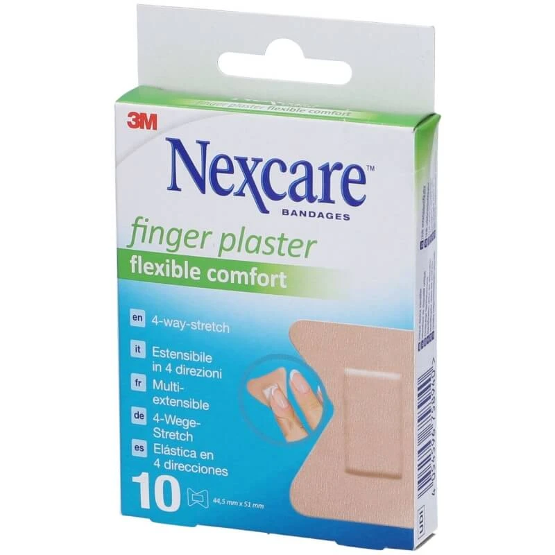 Nexcare Fingerpflaster flexibel Komfort - 10 Pflaster 44,5 mm x 51 mm