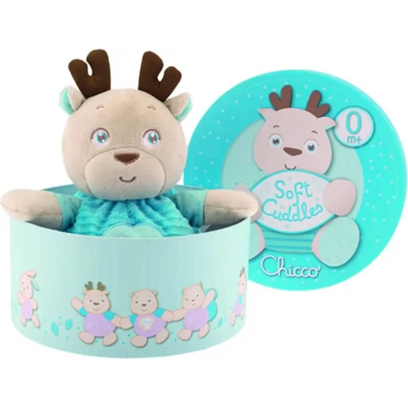 Chicco Rentier weiches kuscheliges großes Spielzeug für Baby 0m+