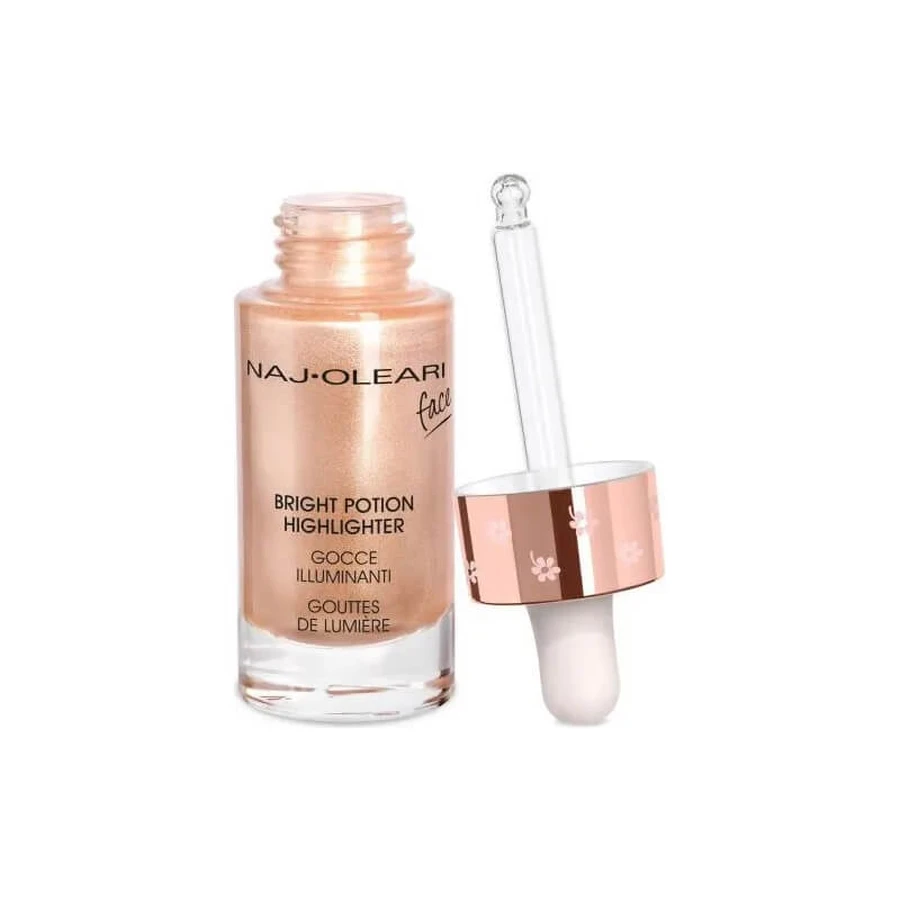 Naj oleari Bright potion highlighter - picături iluminatoare pentru față - nr. 2 aur