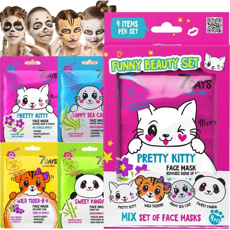 7days Funny beauty set - 4 Gesichtsmasken