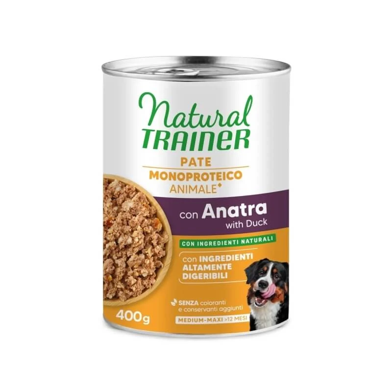 Natural Trainer Sensitive glutenfreie Ente - Futter für mittelgroße und große ausgewachsene Hunde 400 gr