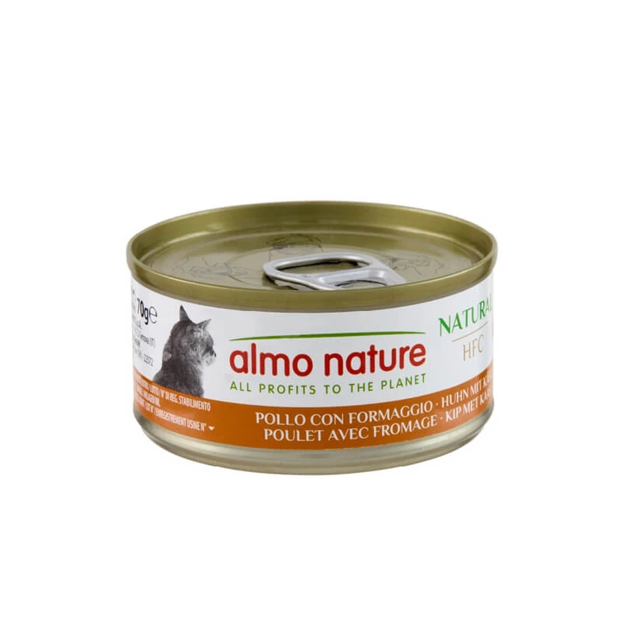 Almo nature Hfc natural pui și brânză - hrană umedă pentru pisici adulte 70 g