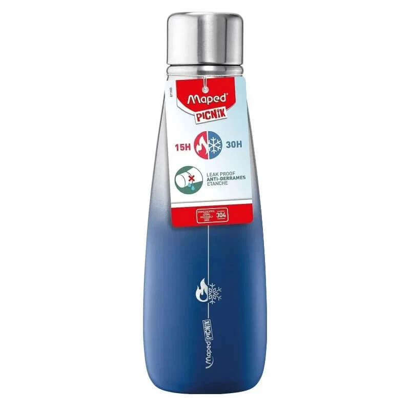 Maped Picnik - Edelstahl-Thermowasserflasche 500 ml - blau
