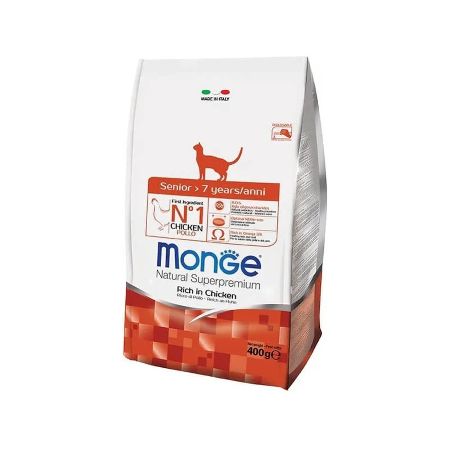 Monge Natural superpremium senior droogvoer rijk aan kip 400 g