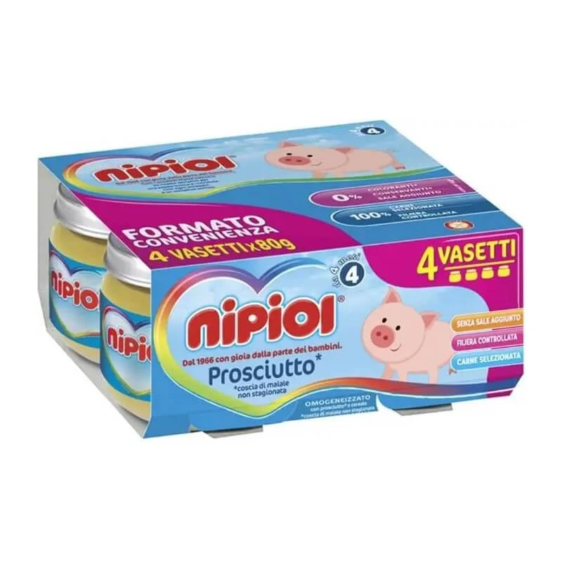 Nipiol Homogenisierter Schinken und Müsli 4x80 gr