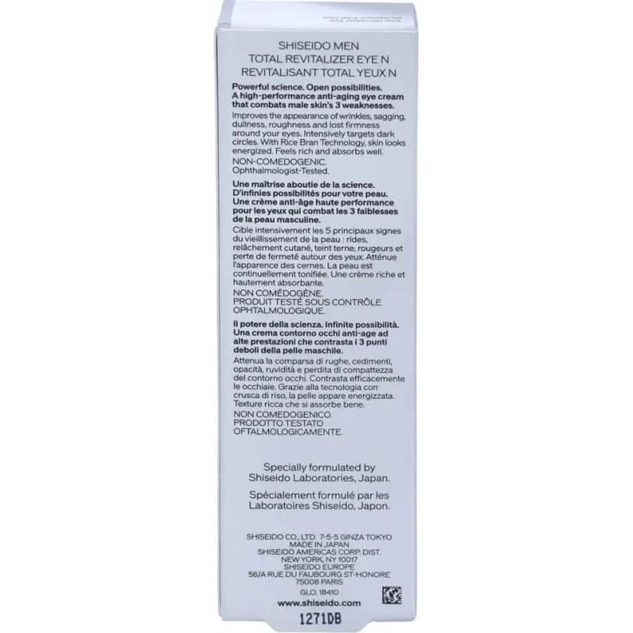 Shiseido Men total revitaliser cremă de ochi 15 ml
