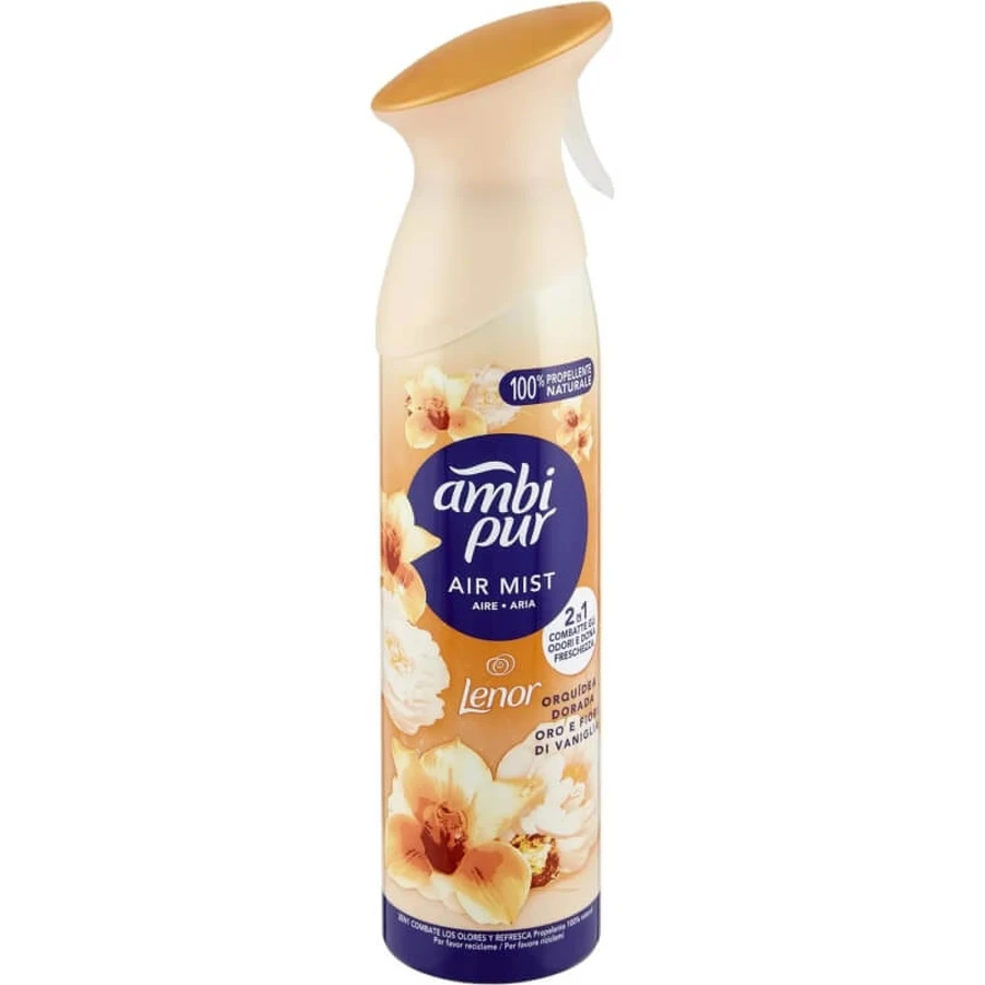 Ambi pur Air mist flori de aur și vanilie - parfumier de cameră 185 ml spray