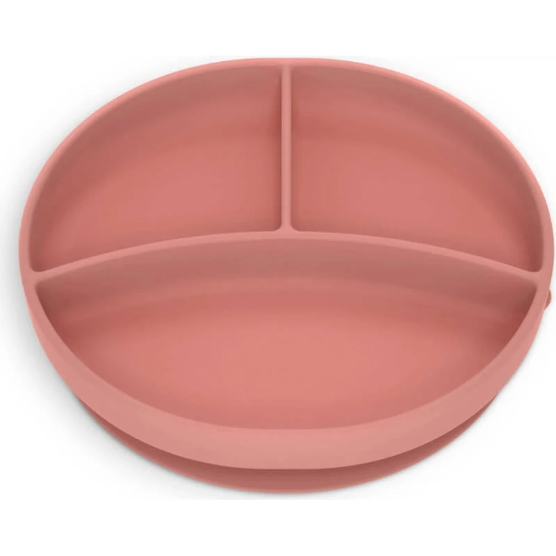 Suavinex color essence - Silikonteller mit Trennwänden - rosa