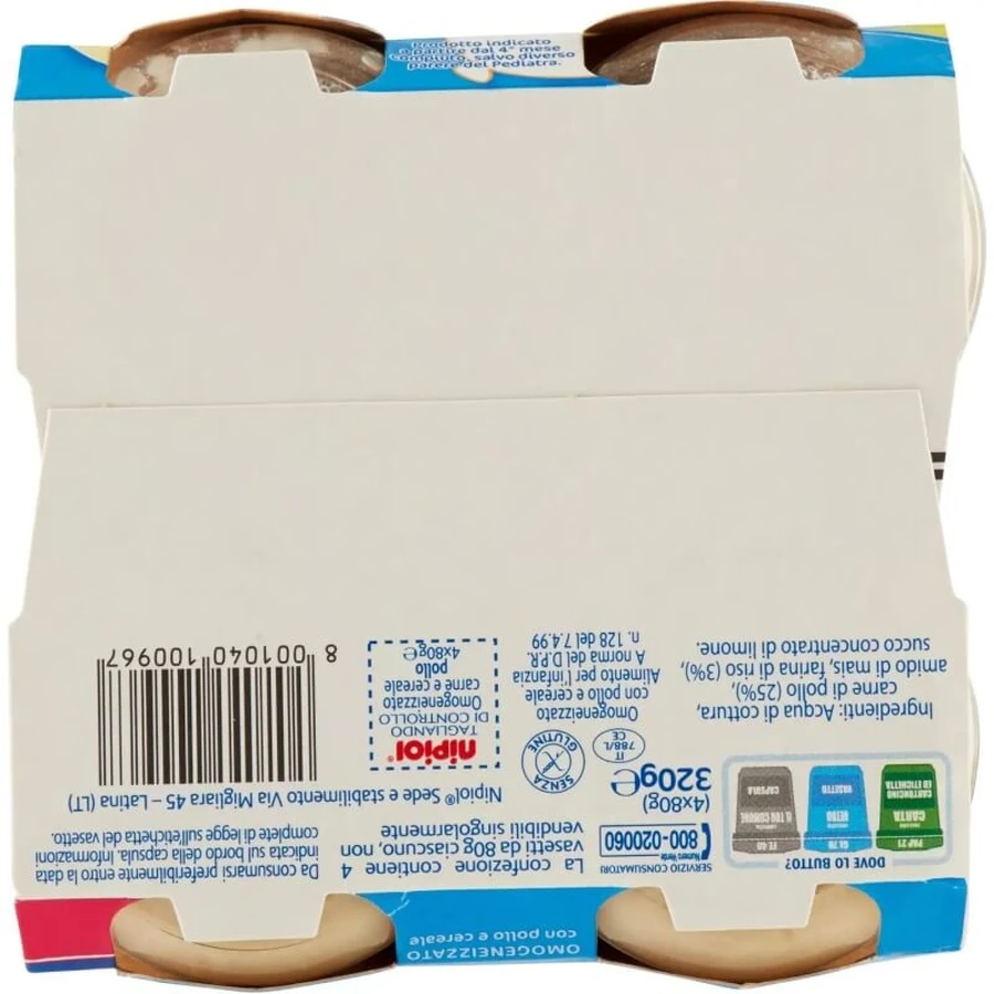 Nipiol Kurczak homogenizowany 80g - 4 homogenizaty: ceny i cechy
