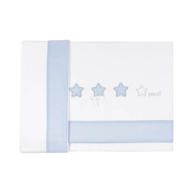 Picci Dream Collection - Komplettset für Wiege und Kinderwagen - 2 Laken + 1 Kopfkissenbezug - hellblau