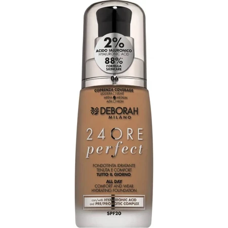 Deborah 24ore perfect spf 20 - vloeibare foundation - nr. 06 karamel