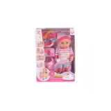 Moni trade Doll cu accesorii - hrănește, bea și face pipi 3+