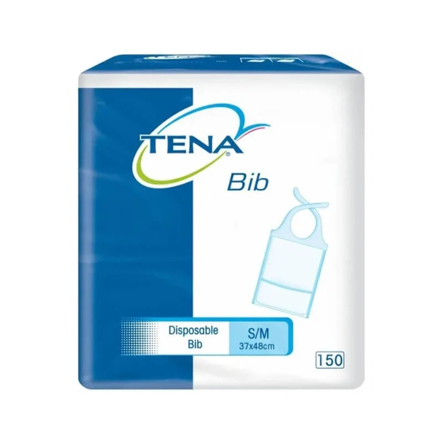 Tena bib - 150 bib-uri de unică folosință mărimea s/m 37x48 cm