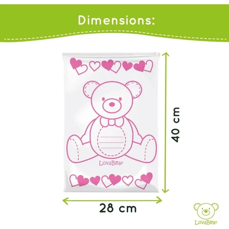 Lovabear 6 plicuri layette - urs roz