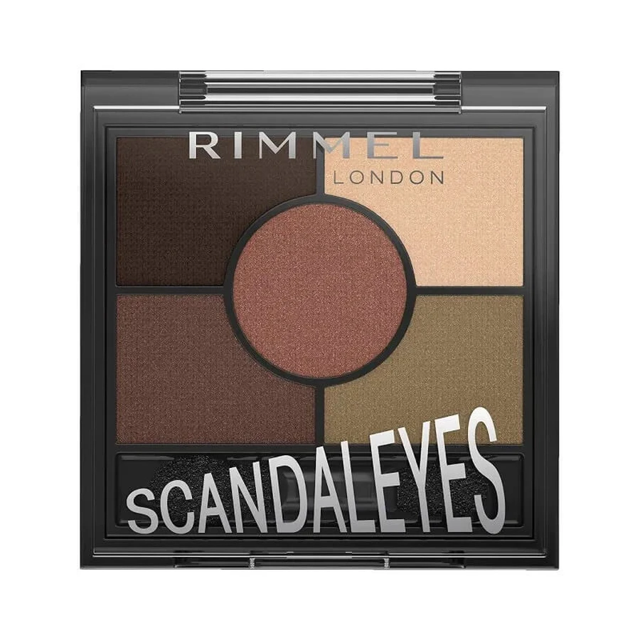 Rimmel scandaleyes 5 pan - paletă de farduri de ochi nr. 02 brixton brown
