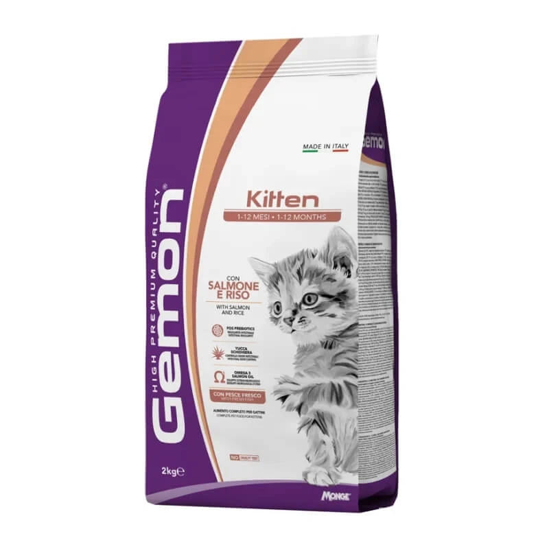 Gemon Kitten Lachs und Reis - Alleinfuttermittel für heranwachsende Kätzchen 2 kg
