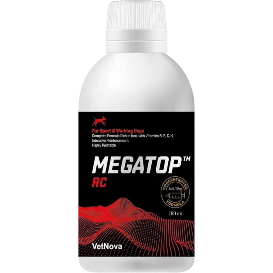 Vetnova Megatop rc - aliment complémentaire pour chiens de travail et de sport 180 ml